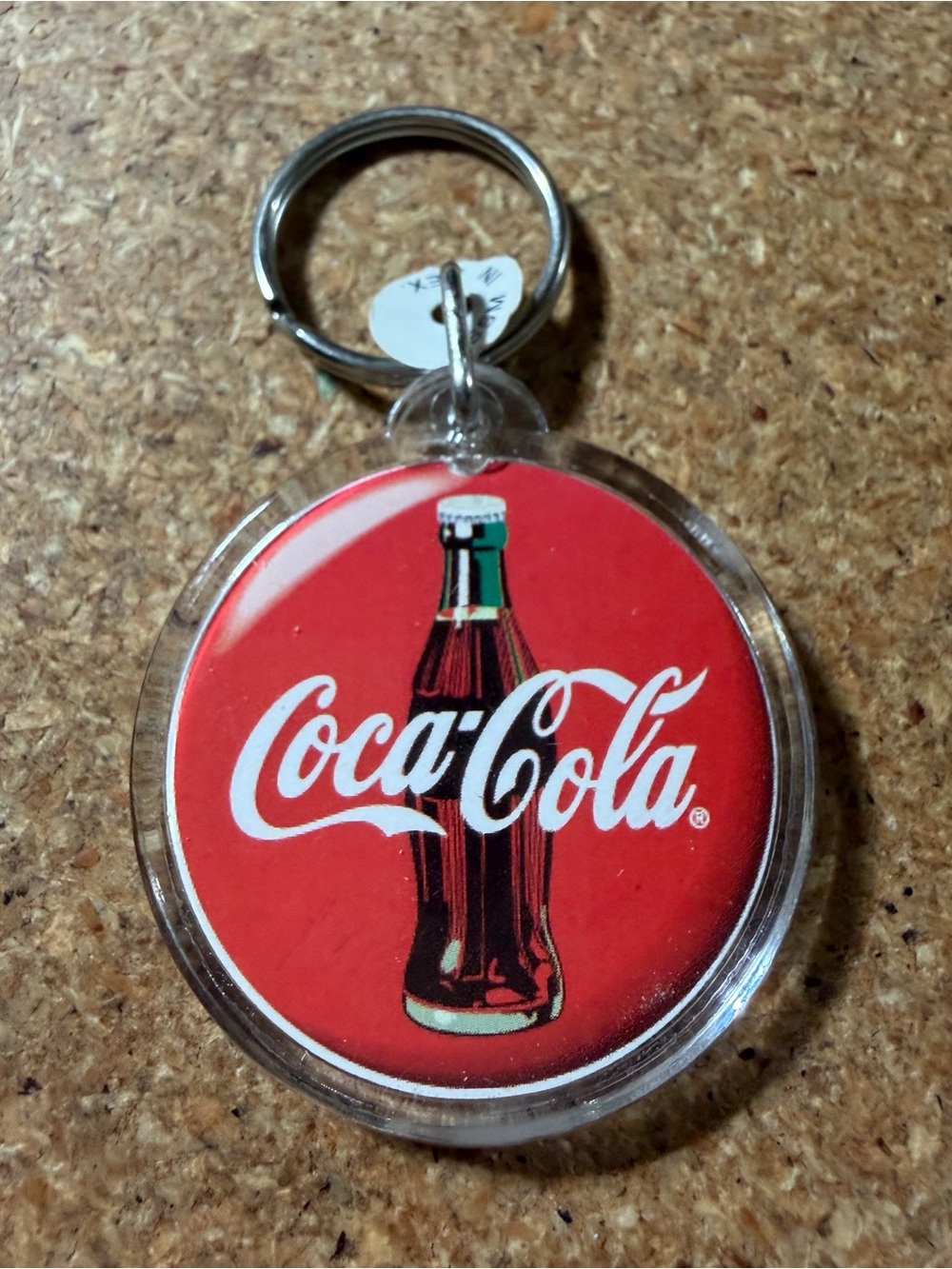 Vintage Coca-Cola Classic Coke Bottle Logo Acrylic Keychain Collectible